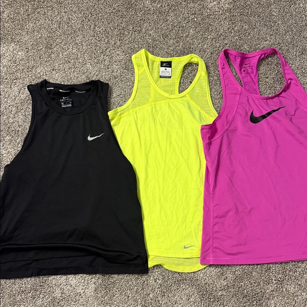 Women’s Nike Sleeveless Tops - Black, Neon Yellow, Magenta
